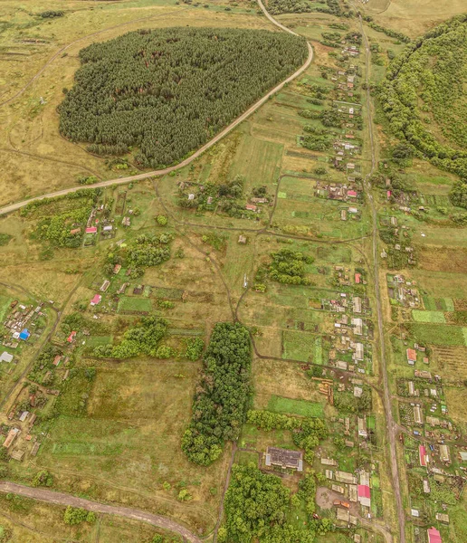 aerial survey of a village in the Penza region.