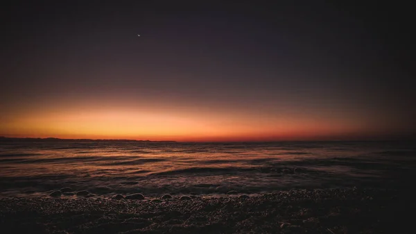 Costa Rocciosa Del Mar Mediterraneo All Alba — Foto Stock