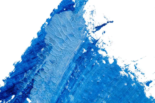 Синюю Абстрактную Акриловую Окраску Текстуры Цвета Белом Бумажном Фоне Помощью — стоковое фото