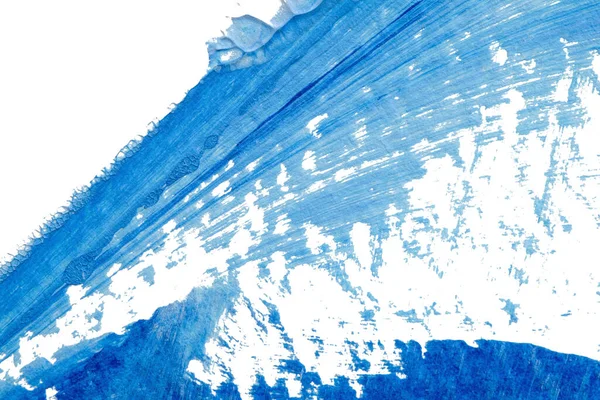 Синій Абстрактний Акриловий Живопис Кольорова Текстура Фоні Білого Паперу Допомогою — стокове фото