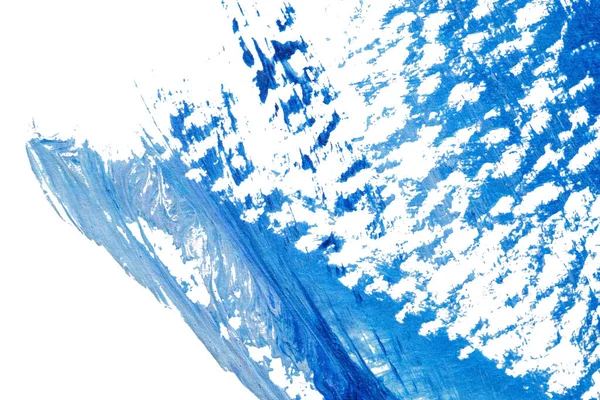 Μπλε Αφηρημένη Ακρυλική Υφή Χρώματος Ζωγραφικής Λευκό Φόντο Χαρτί Χρήση — Φωτογραφία Αρχείου