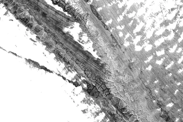 黒の抽象的なアクリル絵具の色のテクスチャを使用して白い紙の背景にRoschach Inkblotメソッド — ストック写真