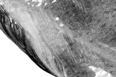 beyaz kağıt arkaplan üzerinde siyah beyaz soyut akrilik boya renk dokusu rorschach mürekkep lekesi yöntemi kullanarak