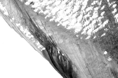 beyaz kağıt arkaplan üzerinde siyah beyaz soyut akrilik boya renk dokusu rorschach mürekkep lekesi yöntemi kullanarak