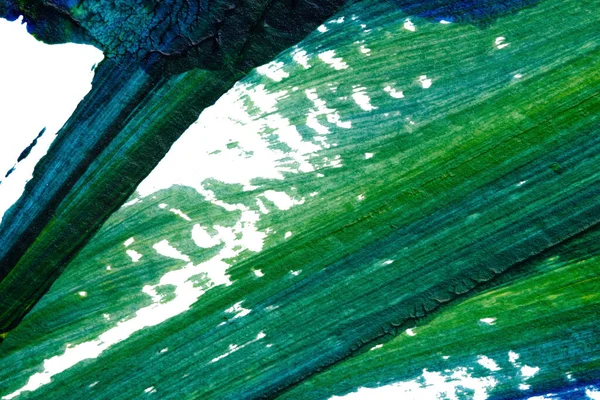 Μπλε Πράσινο Κίτρινο Αφηρημένο Ακρυλικό Χρώμα Ζωγραφική Υφή Λευκό Φόντο — Φωτογραφία Αρχείου