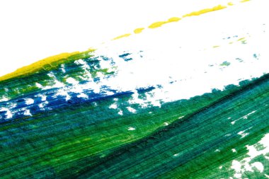 mavi yeşil soyut akrilik boya renk dokusu beyaz kağıt arkaplan üzerinde rorschach mürekkep lekesi yöntemi kullanılarak