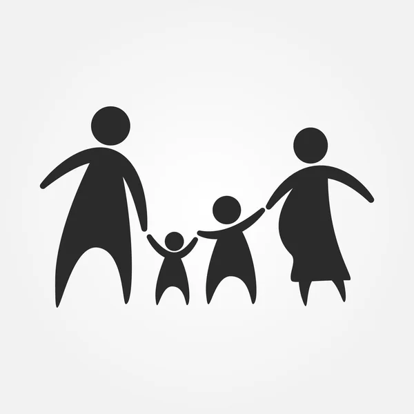 Οικογενειακή εικονίδιο vecto — Διανυσματικό Αρχείο