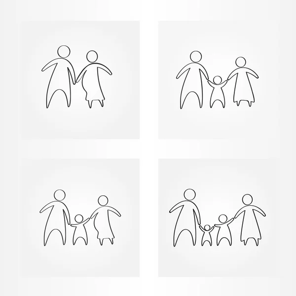 Family icon vector — Stock Vector