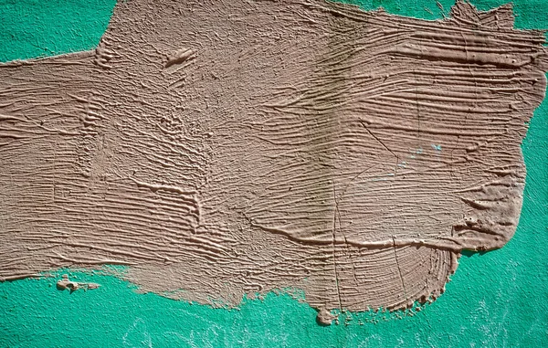 Textura de parede de concreto verde com tinta — Fotografia de Stock