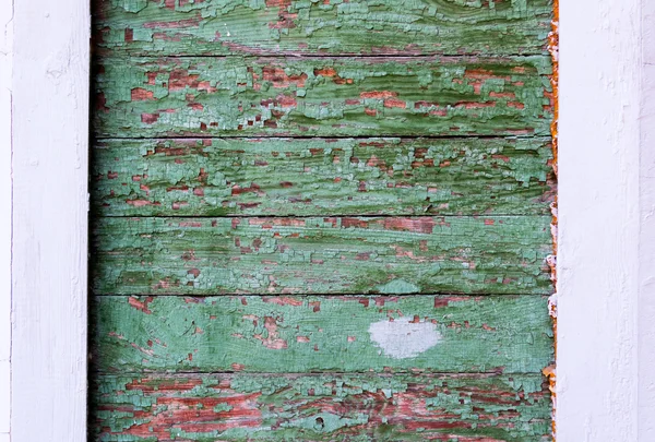 Textura de madera pintada vieja verde como fondo —  Fotos de Stock