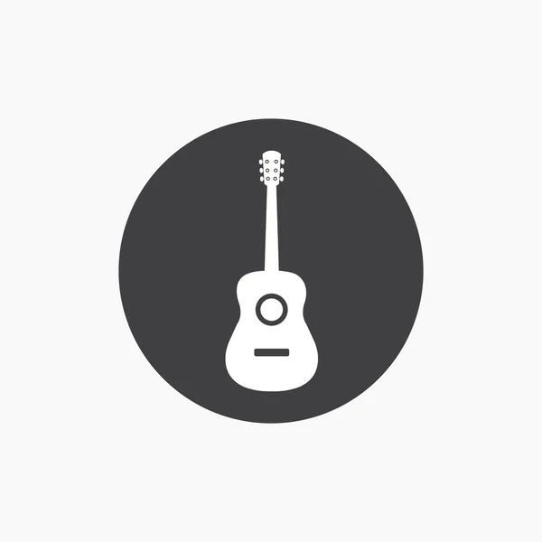 Ícone de guitarra acústica —  Vetores de Stock