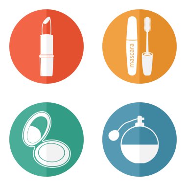 Güzellik ve makyaj simgeler vektör