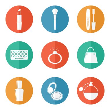 Güzellik ve makyaj simgeler vektör