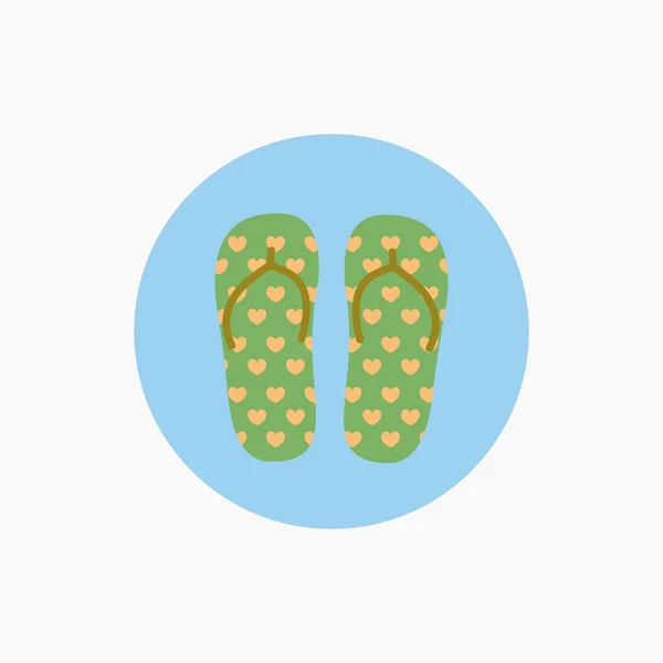 Flip flops icon. Vacation symbol. — Stock Vector