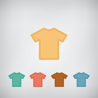 T-shirt simgesi düz boş simgesi