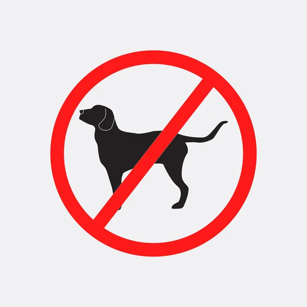 No perro permitido signo vectorial — Vector de stock