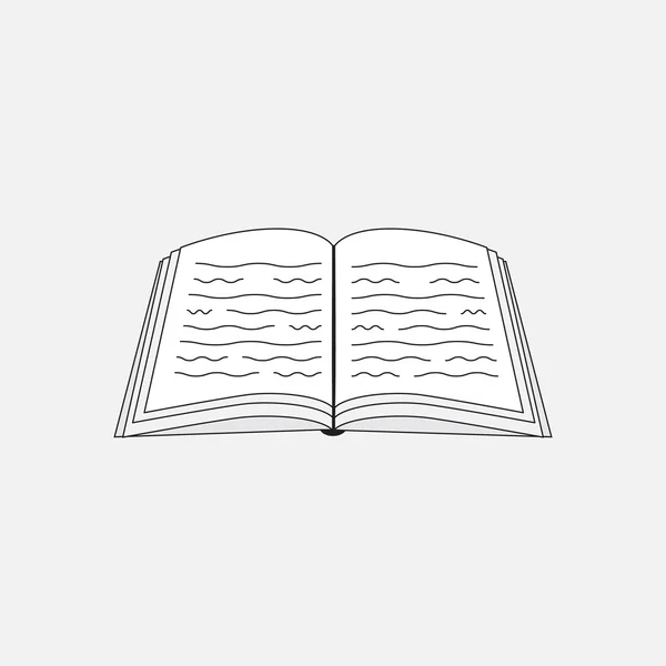 Ikona książki izolowane na białym tle — Wektor stockowy