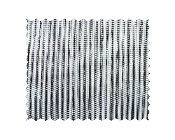 Grey fabric swatch sample isolated on white background — Stock Photo, Image