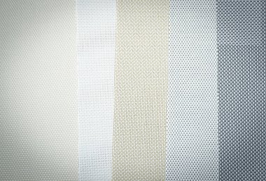 Hafif doğal kumaş örnekleri. Seçici odak