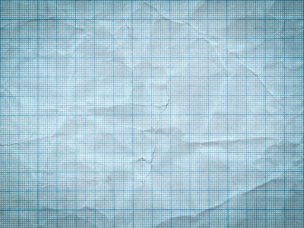 Old wrinkled grid scale paper sheet background — Stock Photo, Image