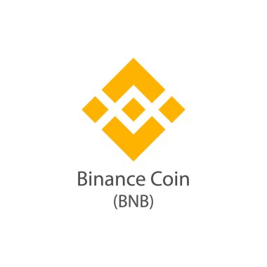 Beyaz arkaplanda izole edilmiş Binance sikke simgesi vektörü