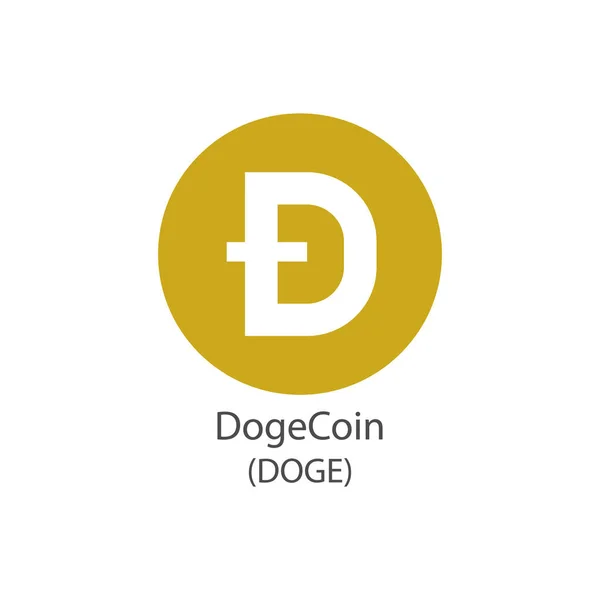 Dogecoin vektör simgesi. Beyaz arkaplanda izole edilmiş kripto para birimi sembolü. — Stok Vektör