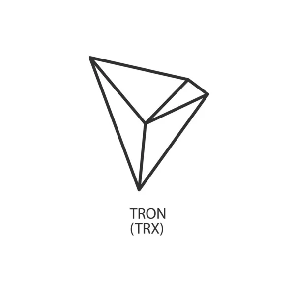 TRON merkezi olmayan kripto para birimi vektör logosu — Stok Vektör