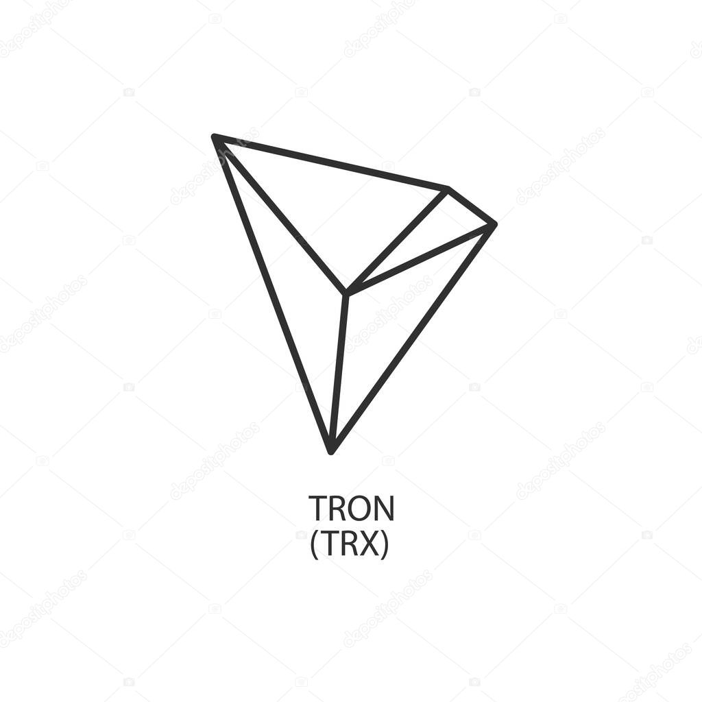 TRON decentralized cryptocurrency vector logo