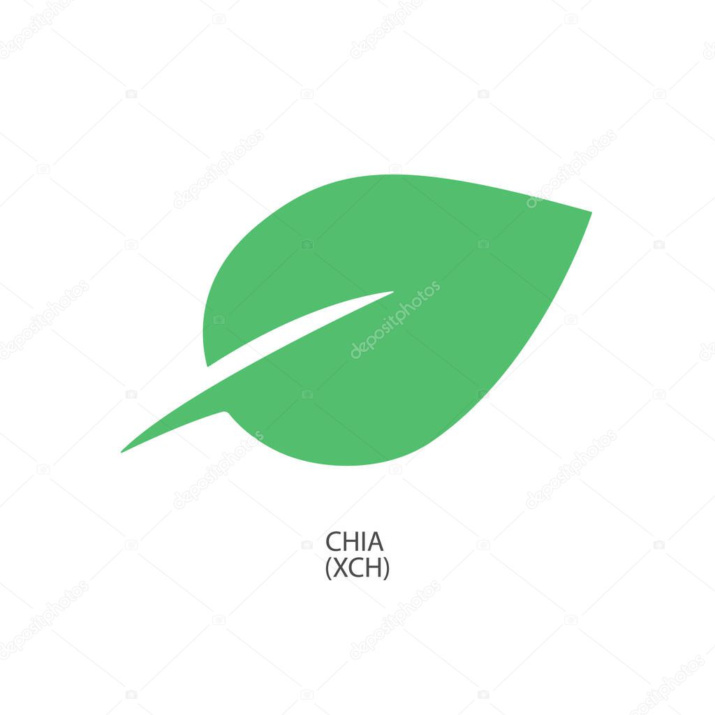 Chia decentralized blockchain Internet-of-things payments cryptocurrency vector logo