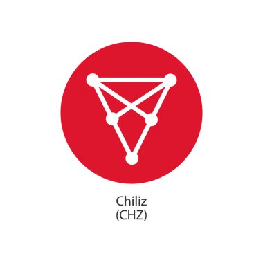 Chiliz merkezi olmayan dijital şifreleme vektör logo simgesi