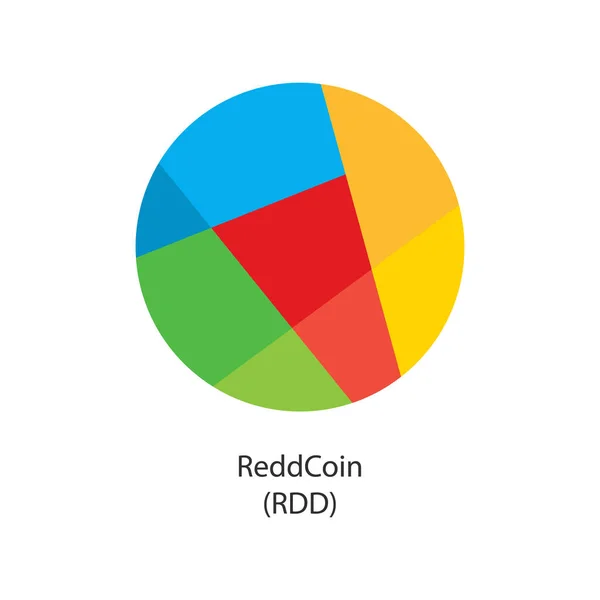 ReddCoin merkezi olmayan şifreli para birimi vektör logosu — Stok Vektör