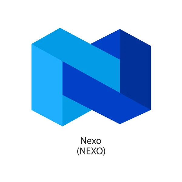 Логотип децентрализованного криптовалютного вектора Nexo — стоковый вектор