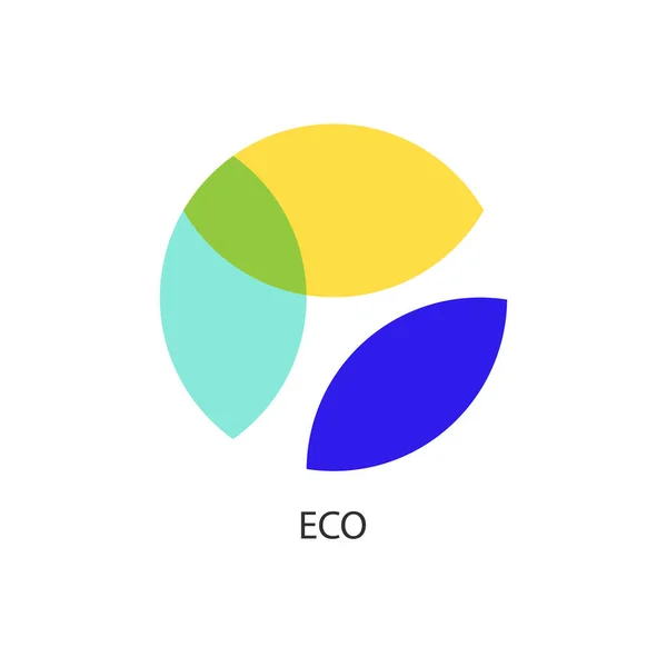 Eco cryptocoin moneta digitale vettoriale icona logo — Vettoriale Stock