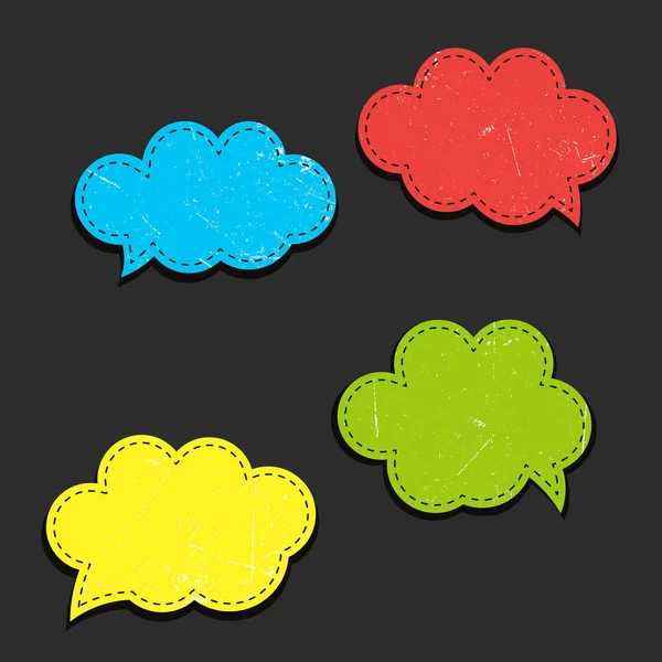 Empty comic vector colored clouds - speech bubbles. — Stock Vector