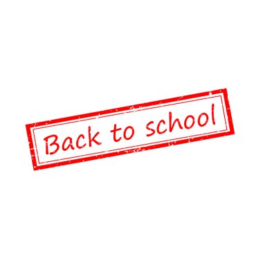 Okula dönüş metni grunge kırmızı karatahta üzerine