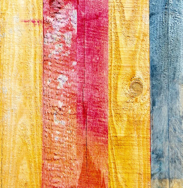 Oberfläche Aus Altem Holz Bemalt Bunte Planke Als Hintergrund — Stockfoto