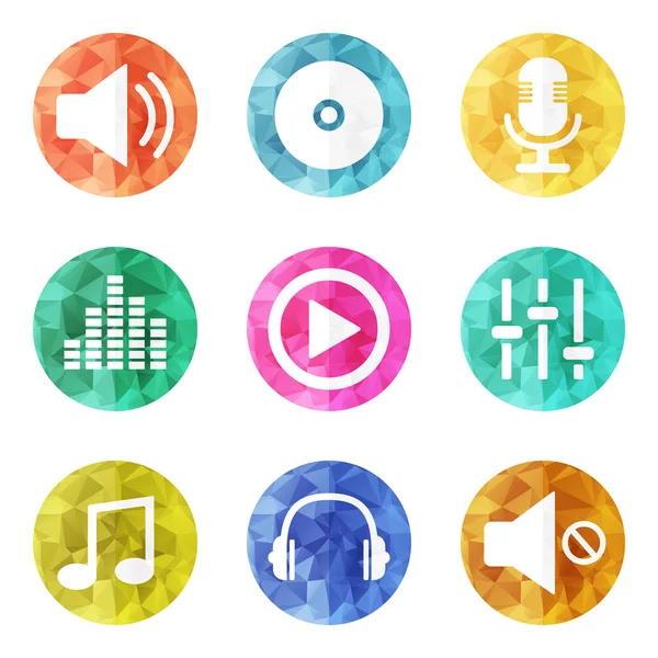 Conjunto de ícones de música —  Vetores de Stock