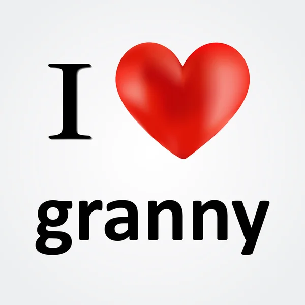 Card for Grandma i love granny - Stock Illustration. 