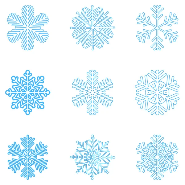 Snowflakes Blue Vector — Stock Vector