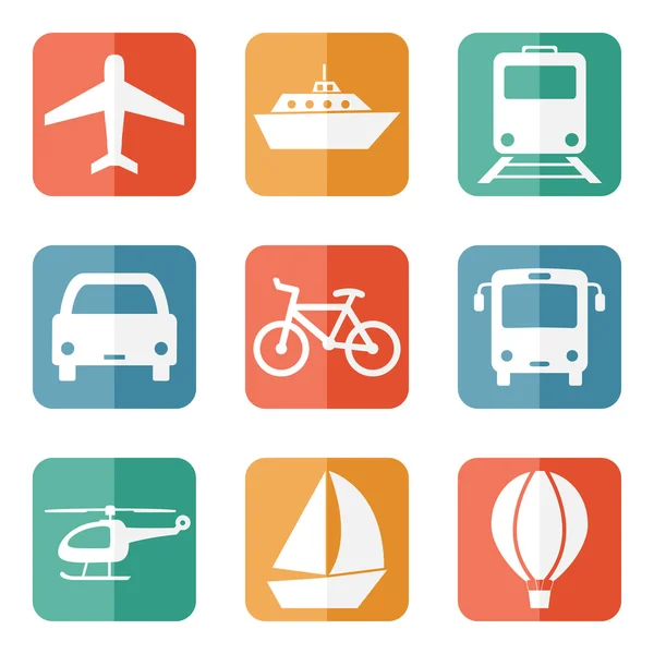 Transport related icons — Stock Vector