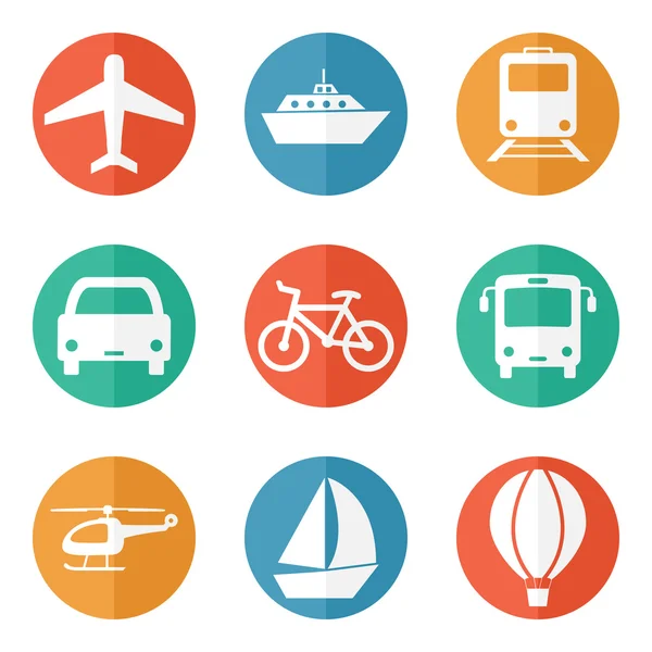 Transport related icons — Stock Vector