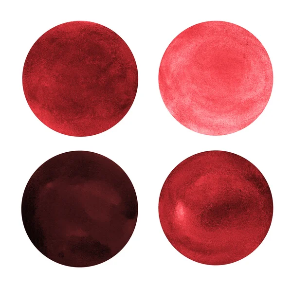 Beautiful red watercolor design elements. — Stock Photo, Image
