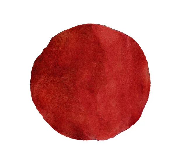 Abstract red watercolor painted circle — Stock Photo, Image