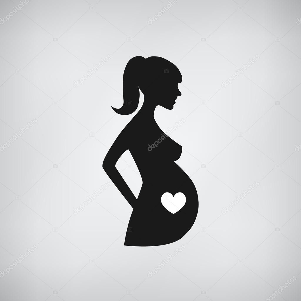 Icono de silueta plana mujer embarazada Vector de stock #67211627 de ©binik1, image size:1024x1024