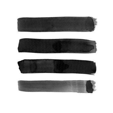 Projeniz için soyut siyah suluboya çizgiler