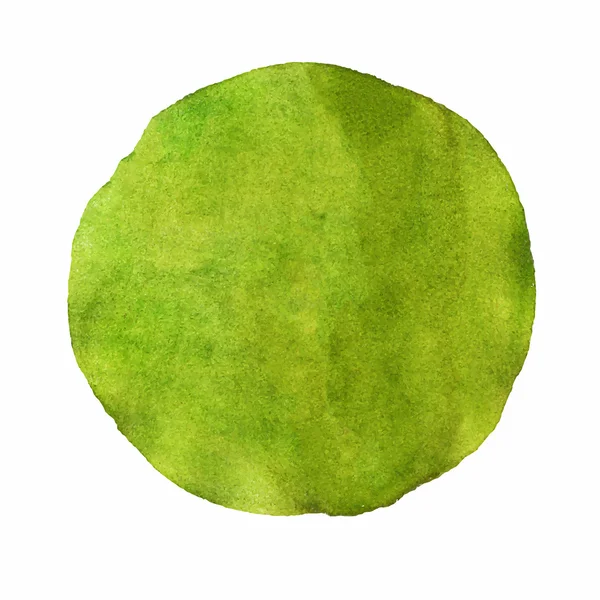 Abstract green watercolor painted circle vector — Stock Vector