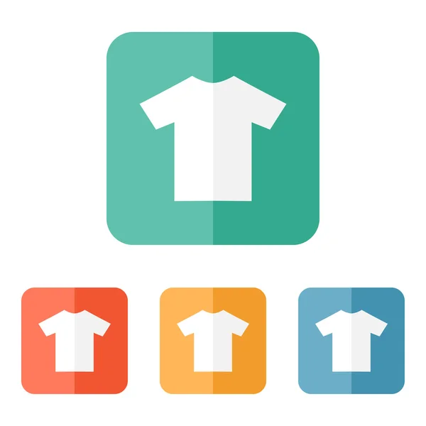 T-shirt plat leeg pictogram symbool — Stockvector