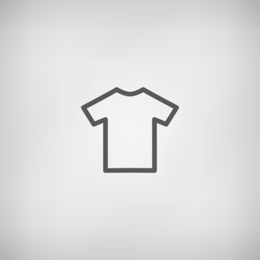 T-shirt simgesi düz boş simgesi