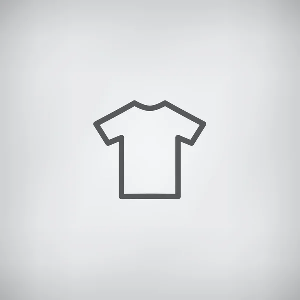 T-shirt plat leeg pictogram symbool — Stockvector