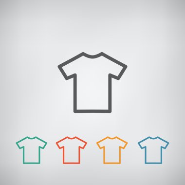 T-shirt simgesi düz boş simgesi